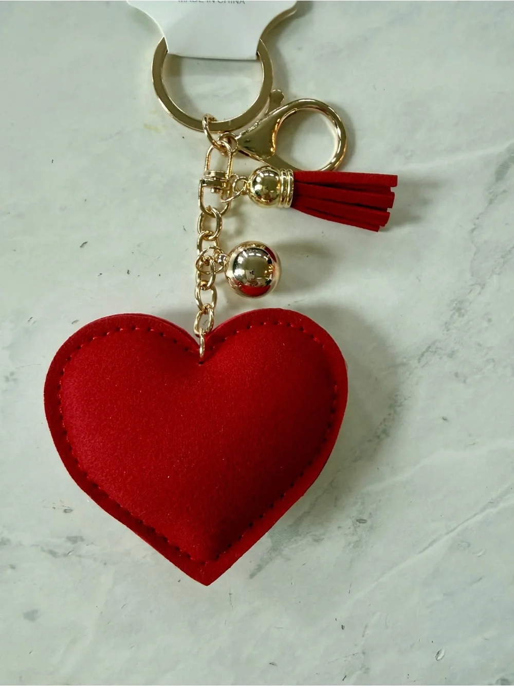 💖 NWT Bling Ombre Rhinestone Puffy Heart Keychain / Purse Bag Charm 💖
